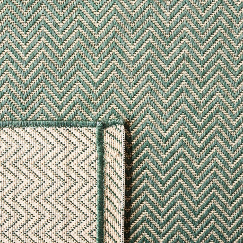 image:imageSAFAVIEH Washable Rug Outdoor Courtyard Collection 10 Square Black amp Beige NonShedding amp Easy Cleaning Ideal for Patio Backyard Mudroom CY802236621Dark GreenBeige