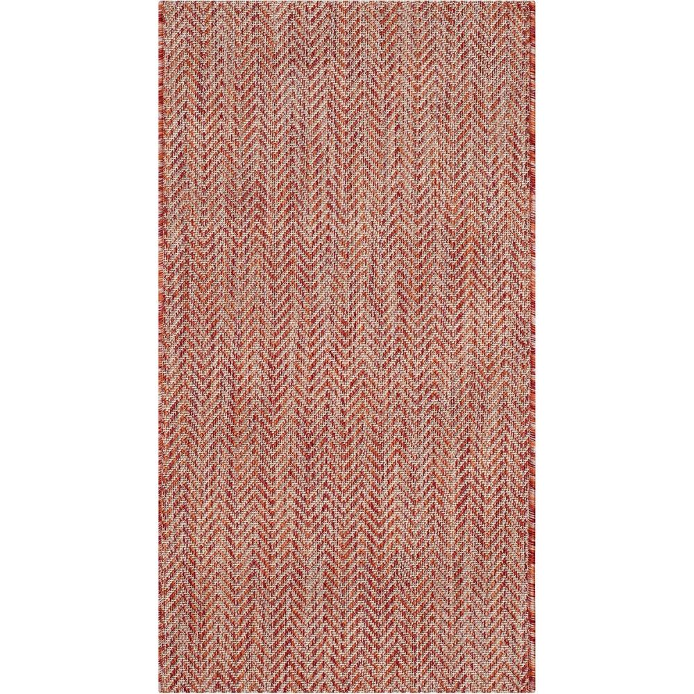image:imageSAFAVIEH Washable Rug Outdoor Courtyard Collection 10 Square Black amp Beige NonShedding amp Easy Cleaning Ideal for Patio Backyard Mudroom CY802236621RedBeige