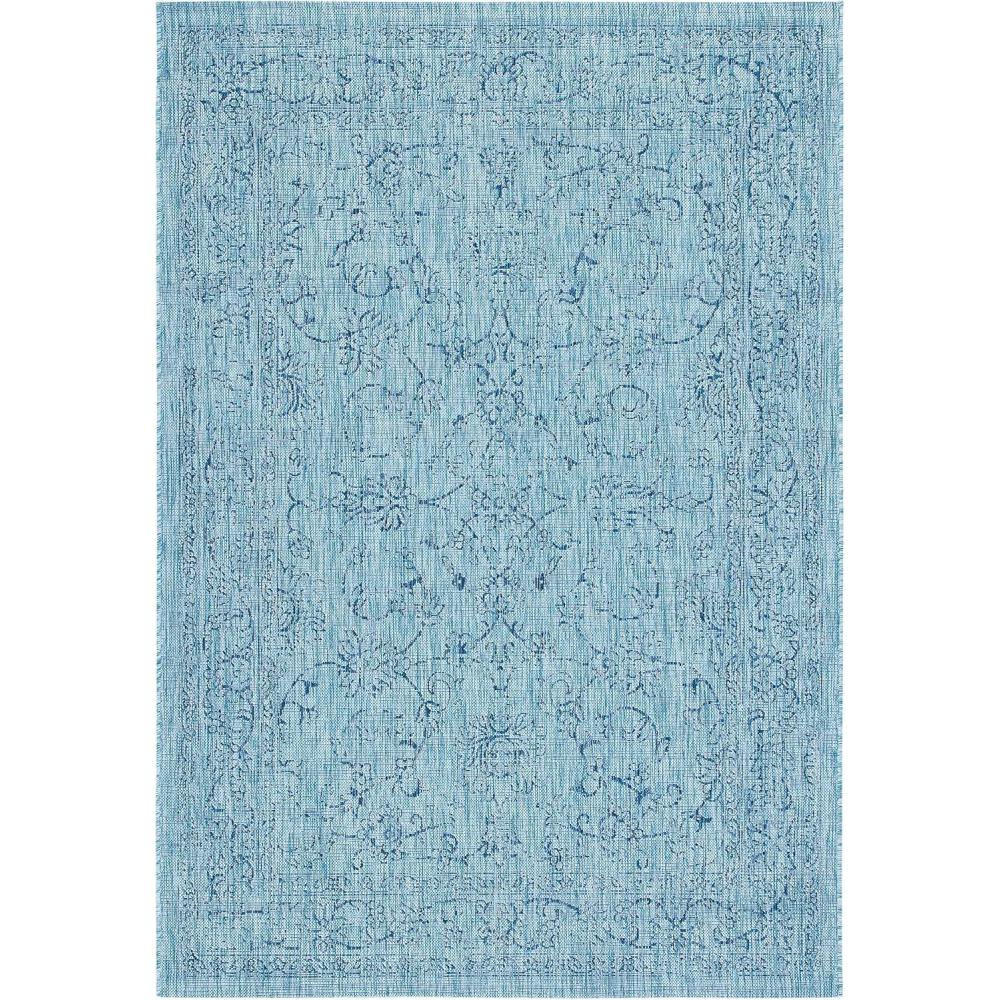 image:imageSAFAVIEH Washable Rug Outdoor Courtyard Collection 9 x 12 Aqua Blue amp Grey NonShedding amp Easy Cleaning Ideal for Patio Backyard Mudroom CY868037121AquaNavy