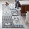 SAFAVIEH Carousel Kids Collection Area Rug – 5’3″ x 7’6″, Grey & Ivory, Animal Design, Non-Shedding & Easy Care, Ideal for High Traffic Areas for Boys & Girls in Playroom, Nursery, Bedroom (CRK188B)(Grey/Ivory)