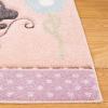SAFAVIEH Carousel Kids Collection Area Rug – 5’3″ x 7’6″, Ivory, Animal Design, Non-Shedding & Easy Care, Ideal for High Traffic Areas for Boys & Girls in Playroom, Nursery, Bedroom (CRK120A)(Blush Pink)
