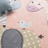 SAFAVIEH Carousel Kids Collection Area Rug – 5’3″ x 7’6″, Ivory, Animal Design, Non-Shedding & Easy Care, Ideal for High Traffic Areas for Boys & Girls in Playroom, Nursery, Bedroom (CRK120A)(Blush Pink)