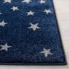 SAFAVIEH Carousel Kids Collection Area Rug – 5’3″ x 7’6″, Light Grey & White, Non-Shedding & Easy Care, Ideal for High Traffic Areas for Boys & Girls in Playroom, Nursery, Bedroom (CRK135F)(Navy/Grey)