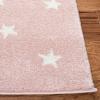SAFAVIEH Carousel Kids Collection Area Rug – 5’3″ x 7’6″, Light Grey & White, Non-Shedding & Easy Care, Ideal for High Traffic Areas for Boys & Girls in Playroom, Nursery, Bedroom (CRK135F)(Pink/Grey)