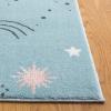 SAFAVIEH Carousel Kids Collection Area Rug – 6’7″ Square, Dark Blue & Light Blue, Non-Shedding & Easy Care, Ideal for High Traffic Areas for Boys & Girls in Playroom, Nursery, Bedroom (CRK122M)(Teal/Orange)