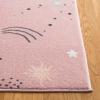 SAFAVIEH Carousel Kids Collection Area Rug – 6’7″ Square, Dark Blue & Light Blue, Non-Shedding & Easy Care, Ideal for High Traffic Areas for Boys & Girls in Playroom, Nursery, Bedroom (CRK122M)(Pink/Purple)
