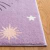 SAFAVIEH Carousel Kids Collection Area Rug – 6’7″ Square, Dark Blue & Light Blue, Non-Shedding & Easy Care, Ideal for High Traffic Areas for Boys & Girls in Playroom, Nursery, Bedroom (CRK122M)(Purple/Orange)