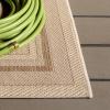 SAFAVIEH Courtyard Collection 8′ x 10′ Natural / Black CY8475 Indoor/ Outdoor Patio Backyard Mudroom Area Rug(Dark Beig/Beige)