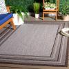 SAFAVIEH Courtyard Collection 8′ x 10′ Natural / Black CY8475 Indoor/ Outdoor Patio Backyard Mudroom Area Rug(Grey/Brown)