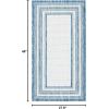SAFAVIEH Courtyard Collection 8′ x 10′ Natural / Black CY8475 Indoor/ Outdoor Patio Backyard Mudroom Area Rug(Ivory/Navy)