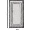 SAFAVIEH Courtyard Collection 8′ x 10′ Natural / Black CY8475 Indoor/ Outdoor Patio Backyard Mudroom Area Rug(Light Grey/Black)