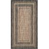 SAFAVIEH Courtyard Collection 8′ x 10′ Natural / Black CY8475 Indoor/ Outdoor Patio Backyard Mudroom Area Rug(Natural/Black)