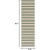 SAFAVIEH Courtyard Collection 8′ x 11′ Beige/Sweet Pea CY6062 Stripe Indoor/ Outdoor Waterproof Easy-Cleaning Patio Backyard Mudroom Area-Rug(Beige/Dark Green)