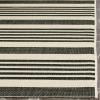 SAFAVIEH Courtyard Collection 8′ x 11′ Beige/Sweet Pea CY6062 Stripe Indoor/ Outdoor Waterproof Easy-Cleaning Patio Backyard Mudroom Area-Rug(Black/Bone)