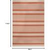 SAFAVIEH Courtyard Collection 8′ x 11′ Beige/Sweet Pea CY6062 Stripe Indoor/ Outdoor Waterproof Easy-Cleaning Patio Backyard Mudroom Area-Rug(Brown / Bone)