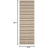 SAFAVIEH Courtyard Collection 8′ x 11′ Beige/Sweet Pea CY6062 Stripe Indoor/ Outdoor Waterproof Easy-Cleaning Patio Backyard Mudroom Area-Rug(Brown/Bone)