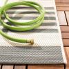SAFAVIEH Courtyard Collection 8′ x 11′ Beige/Sweet Pea CY6062 Stripe Indoor/ Outdoor Waterproof Easy-Cleaning Patio Backyard Mudroom Area-Rug(Grey / Bone)