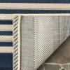 SAFAVIEH Courtyard Collection 8′ x 11′ Beige/Sweet Pea CY6062 Stripe Indoor/ Outdoor Waterproof Easy-Cleaning Patio Backyard Mudroom Area-Rug(Navy/Beige)
