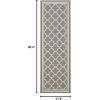 SAFAVIEH Courtyard Collection 8′ x 11′ Navy/Beige CY6918 Trellis Indoor/ Outdoor Splashproof Easy Scrubbing Patio Backyard Mudroom Area Rug(Anthracite/Beige)