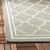 SAFAVIEH Courtyard Collection 8′ x 11′ Navy/Beige CY6918 Trellis Indoor/ Outdoor Splashproof Easy Scrubbing Patio Backyard Mudroom Area Rug(Anthracite/Beige)