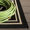 SAFAVIEH Courtyard Collection 8′ x 11′ Navy/Beige CY6918 Trellis Indoor/ Outdoor Splashproof Easy Scrubbing Patio Backyard Mudroom Area Rug(Black/Beige)