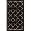 SAFAVIEH Courtyard Collection 8′ x 11′ Navy/Beige CY6918 Trellis Indoor/ Outdoor Splashproof Easy Scrubbing Patio Backyard Mudroom Area Rug(Black/Beige)