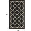 SAFAVIEH Courtyard Collection 8′ x 11′ Navy/Beige CY6918 Trellis Indoor/ Outdoor Splashproof Easy Scrubbing Patio Backyard Mudroom Area Rug(Black/Beige)
