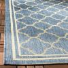 SAFAVIEH Courtyard Collection 8′ x 11′ Navy/Beige CY6918 Trellis Indoor/ Outdoor Splashproof Easy Scrubbing Patio Backyard Mudroom Area Rug(Blue/Beige)