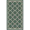 SAFAVIEH Courtyard Collection 8′ x 11′ Navy/Beige CY6918 Trellis Indoor/ Outdoor Splashproof Easy Scrubbing Patio Backyard Mudroom Area Rug(Dark Green/Beige)