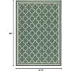 SAFAVIEH Courtyard Collection 8′ x 11′ Navy/Beige CY6918 Trellis Indoor/ Outdoor Splashproof Easy Scrubbing Patio Backyard Mudroom Area Rug(Dark Green/Beige)