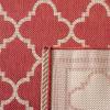 SAFAVIEH Courtyard Collection 8′ x 11′ Navy/Beige CY6918 Trellis Indoor/ Outdoor Splashproof Easy Scrubbing Patio Backyard Mudroom Area Rug(Red/Bone)