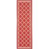 SAFAVIEH Courtyard Collection 8′ x 11′ Navy/Beige CY6918 Trellis Indoor/ Outdoor Splashproof Easy Scrubbing Patio Backyard Mudroom Area Rug(Red/Bone)