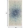 SAFAVIEH Evoke Collection 5’1″ x 7’6″ Fuchsia/Cream EVK228R Abstract Burst Non-Shedding Living Room Bedroom Area Rug(Royal/Ivory)