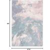 SAFAVIEH Glacier Collection Accent Rug – 4′ x 6′, Blue & Multi, Modern Abstract Design, Non-Shedding & Easy Care, Ideal for High Traffic Areas in Entryway, Living Room, Bedroom (GLA123B)(Pink/Blue)
