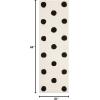 SAFAVIEH Kids Collection Area Rug – 5′ x 7′, Ivory & Black, Handmade Polka Dot Wool, Ideal for High Traffic Areas in Living Room, Bedroom (SFK904D)(Ivory/Black)