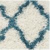 SAFAVIEH Kids Shag Collection Accent Rug – 4′ x 6′, Ivory & Multi, Rainbow Trellis Design, Non-Shedding & Easy Care, 2-inch Thick Ideal for High Traffic Areas in Foyer, Living Room, Bedroom (SGK569A)(Ivory/Blue)