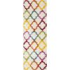 SAFAVIEH Kids Shag Collection Accent Rug – 4′ x 6′, Ivory & Multi, Rainbow Trellis Design, Non-Shedding & Easy Care, 2-inch Thick Ideal for High Traffic Areas in Foyer, Living Room, Bedroom (SGK569A)(Ivory/Multi)