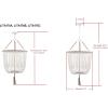 SAFAVIEH Lighting Collection – Angie Boho Farmhouse Cream 3-Light Beaded Adjustable Hanging Pendant Chandelier with Tassel, LED Bulbs Included (LIT4476A)(Gray)