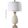 SAFAVIEH Lighting Collection – Briar Set of 2 Coastal Pineapple Table Lamps, Antique Cream & Brown Resin Design, LED Bulbs Included (TBL4120A-SET2)