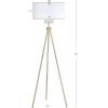 SAFAVIEH Lighting Collection – Enrica Brass Gold Tripod Leg 66-Inch Floor Lamp, Contemporary Sculptural Design (FLL4008A)