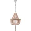 SAFAVIEH Lighting Collection – Lush Kristi Cream Beaded Boho Farmhouse 3-Light Pendant Chandelier with Tassel, Adjustable Hanging Ceiling Light (LIT4477B)(Blush)