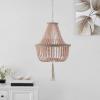 SAFAVIEH Lighting Collection – Lush Kristi Cream Beaded Boho Farmhouse 3-Light Pendant Chandelier with Tassel, Adjustable Hanging Ceiling Light (LIT4477B)(Blush)