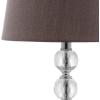 SAFAVIEH Lighting Collection – Nola Set of 2 Modern Glam Stacked Crystal Ball 16-Inch Table Lamps, LED Bulbs Included, Bedroom Living Room Home Office (LIT4123C-SET2)(Clear/Grey – Set of 2)