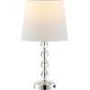 SAFAVIEH Lighting Collection – Nola Set of 2 Modern Glam Stacked Crystal Ball 16-Inch Table Lamps, LED Bulbs Included, Bedroom Living Room Home Office (LIT4123C-SET2)(Clear/White – Set of 2)