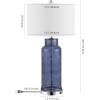 SAFAVIEH Lighting Collection – Set of 2 Glass Bottle Blue 30-Inch Table Lamps, LED Bulbs Included, Coastal Bedroom Living Room Home Office (LIT4157C-SET2)(Blue – Set of 2)
