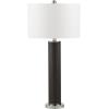 SAFAVIEH Lighting Collection – Set of 2 Ollie Modern Contemporary Cream Faux Woven Leather 32-Inch Table Lamps, LED Bulbs Included, Bedroom Living Room Home Office (LIT4404L-SET2)(Grey Faux Snakeskin – Set of 2)