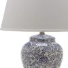 SAFAVIEH Lighting Collection – Spring Blossom Set of 2 Blue & White Floral Chinoiserie Table Lamps, 29-Inch Ceramic Lamps for Bedroom, Living Room, Home Office (LIT4170B-SET2)(Multi – Set of 2)