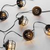 SAFAVIEH Lighting Collection Agitha Black 10-Foot LED Outdoor String Lights