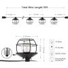 SAFAVIEH Lighting Collection Agitha Black 10-Foot LED Outdoor String Lights