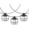 SAFAVIEH Lighting Collection Agitha Black 10-Foot LED Outdoor String Lights